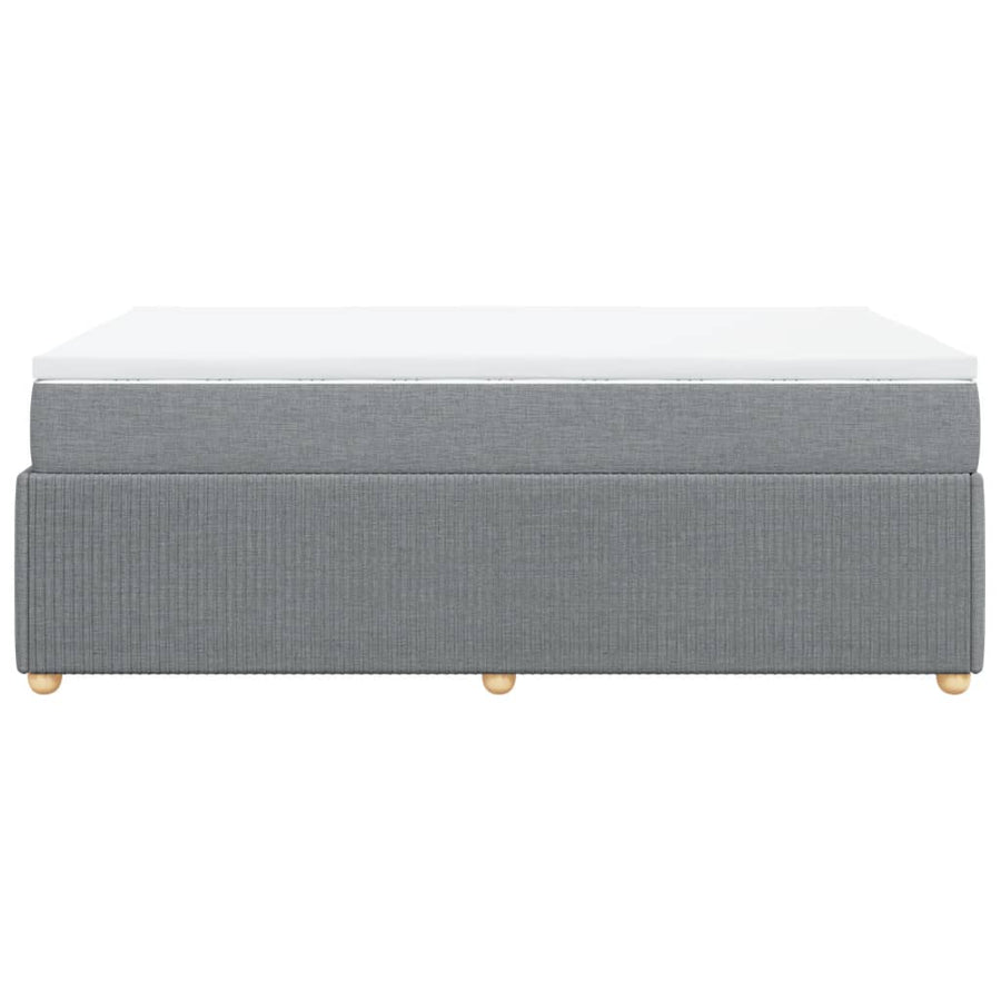 Boxspring met matras stof lichtgrijs 120x200 cm