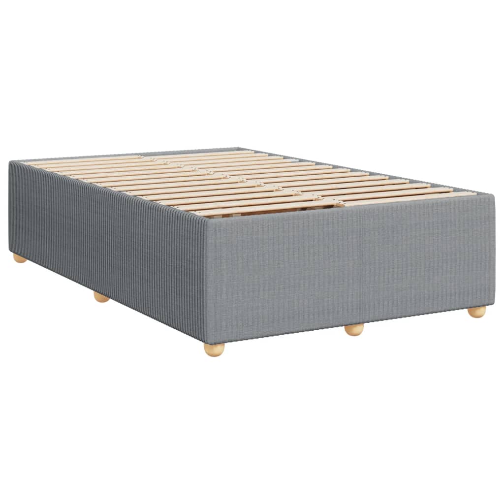 Boxspring met matras stof lichtgrijs 120x200 cm