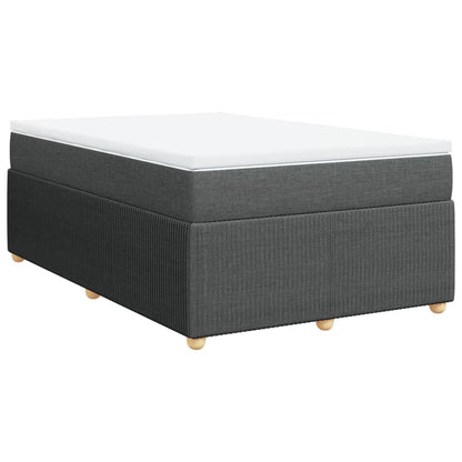 Boxspring met matras stof donkergrijs 120x200 cm