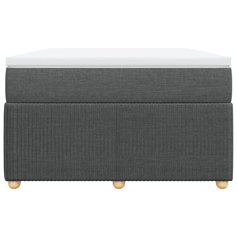 Boxspring met matras stof donkergrijs 120x200 cm