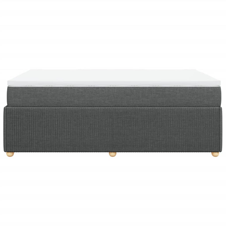 Boxspring met matras stof donkergrijs 120x200 cm