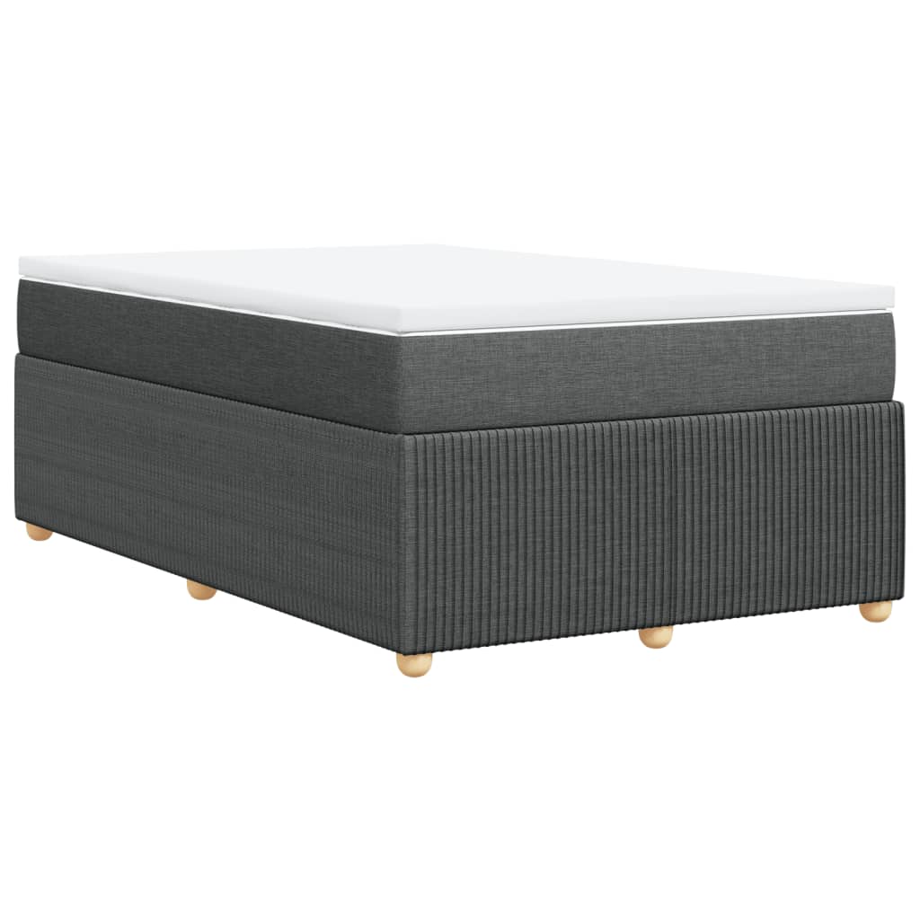 Boxspring met matras stof donkergrijs 120x200 cm