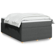 Boxspring met matras 120x200 cm donkergrijs