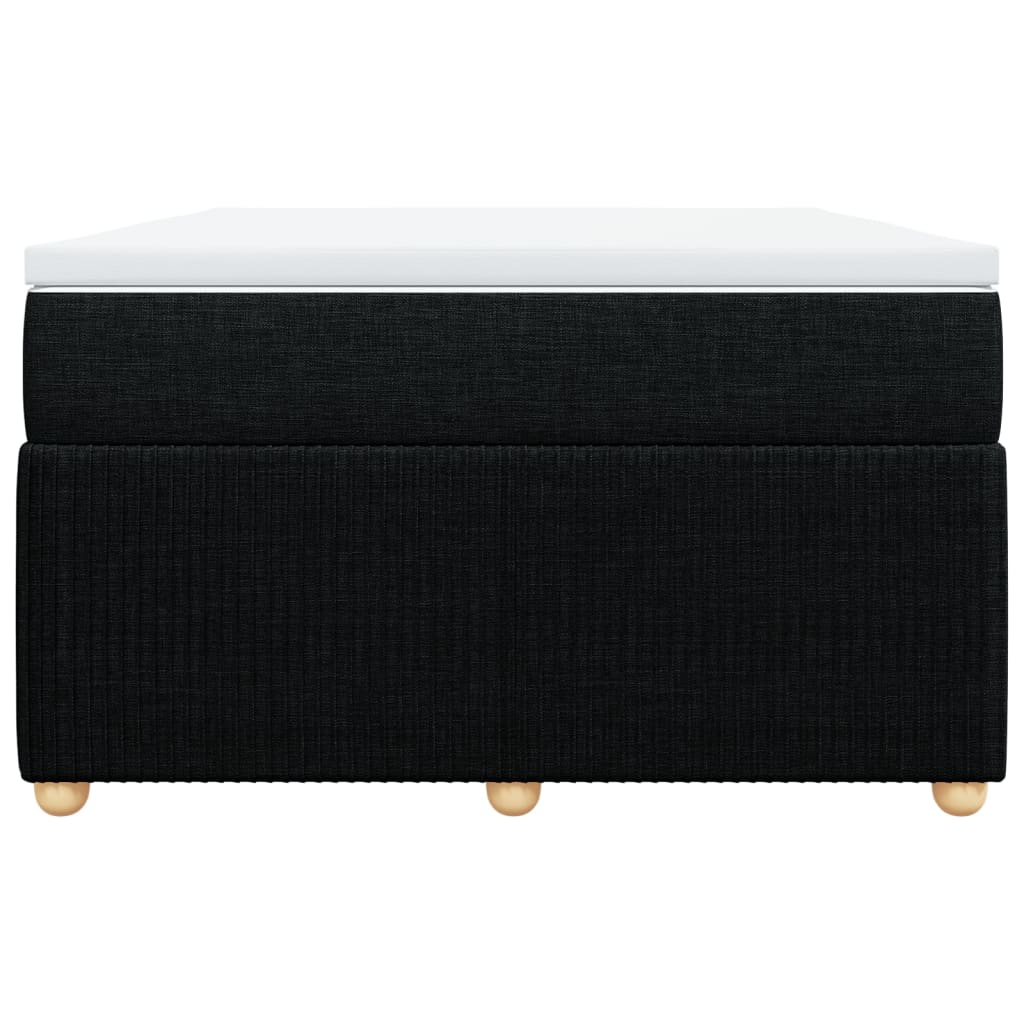 Boxspring met matras stof zwart 120x200 cm