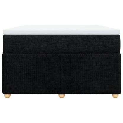 Boxspring met matras stof zwart 120x200 cm