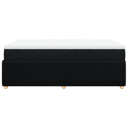 Boxspring met matras stof zwart 120x200 cm