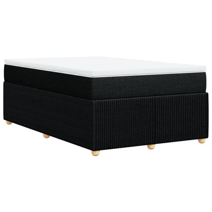 Boxspring met matras stof zwart 120x200 cm