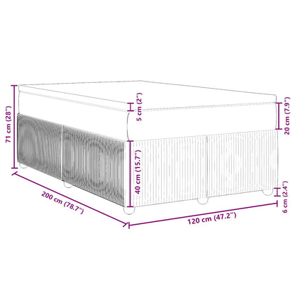 Boxspring met matras stof donkerbruin 120x200 cm