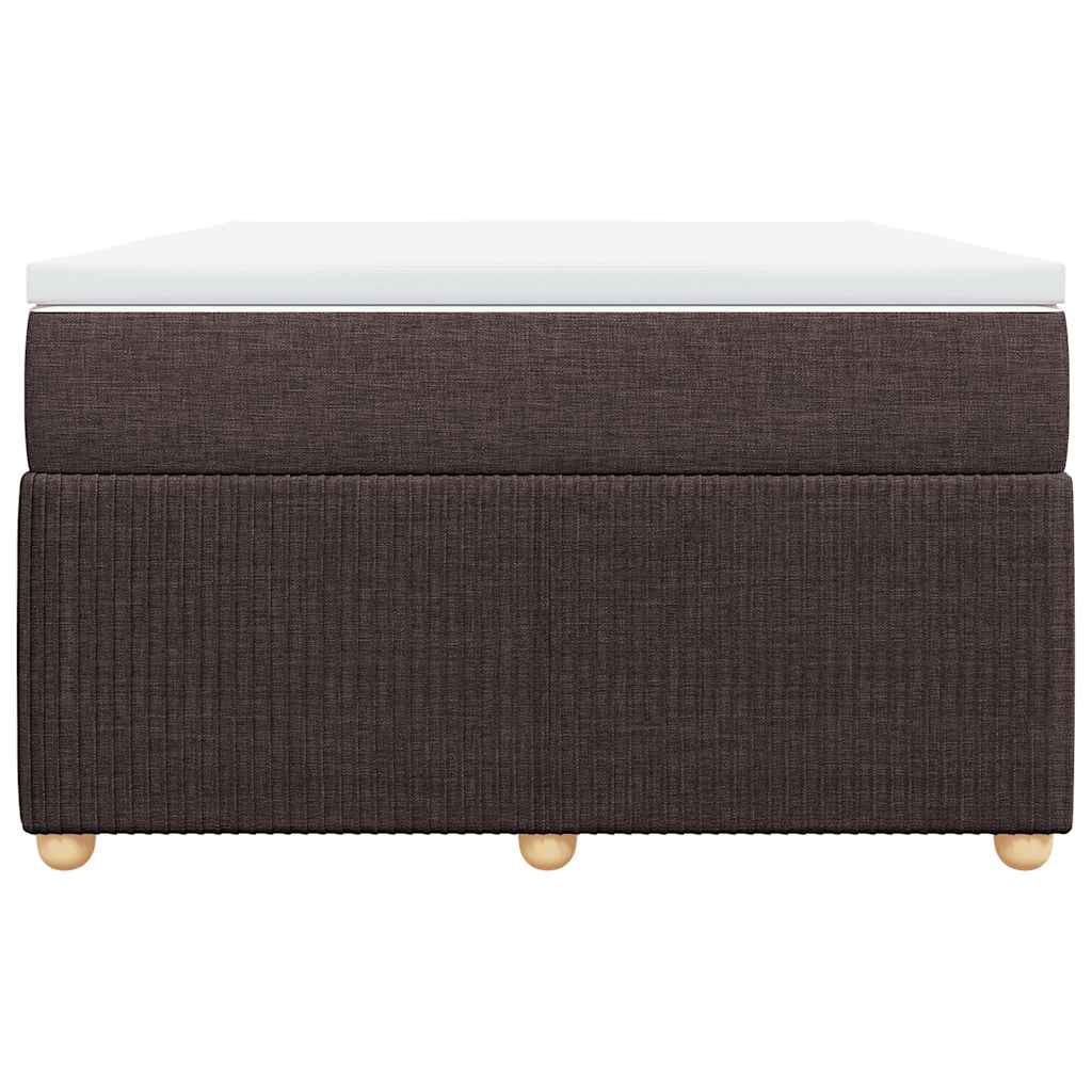 Boxspring met matras stof donkerbruin 120x200 cm