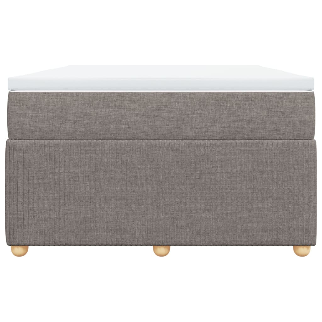 Boxspring met matras stof taupe 120x200 cm