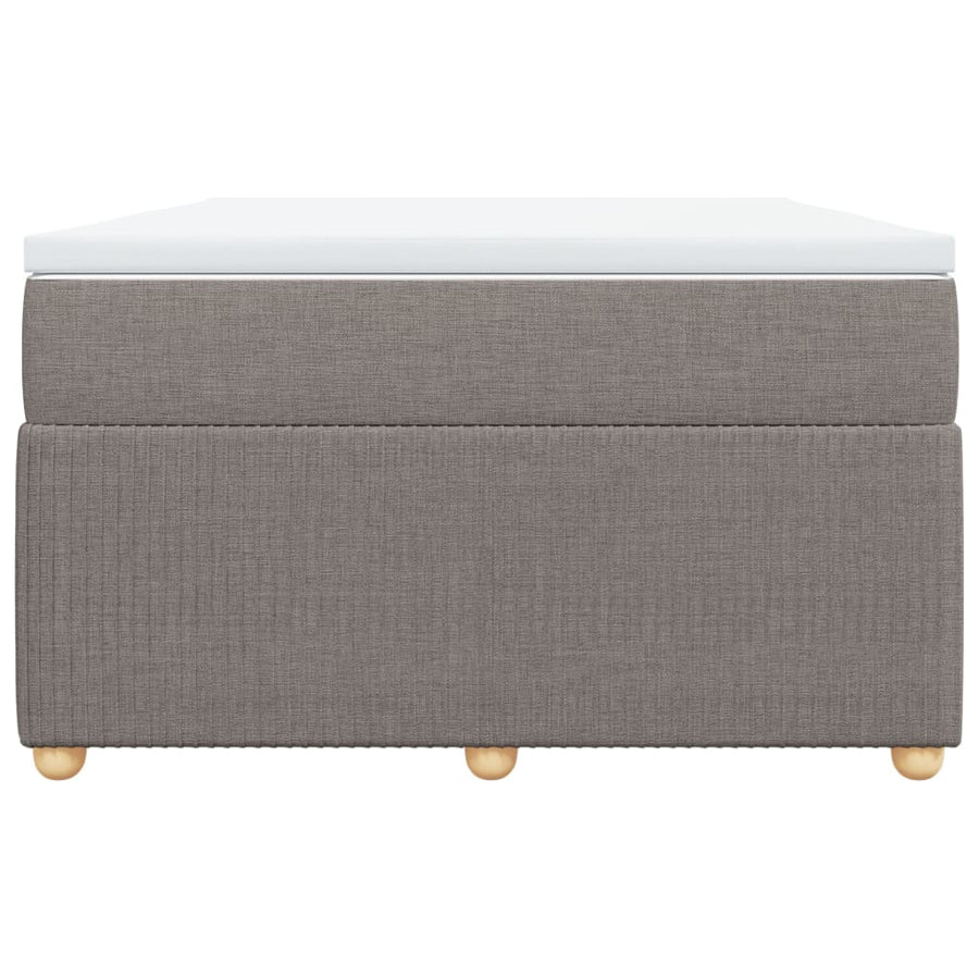 Boxspring met matras stof taupe 120x200 cm