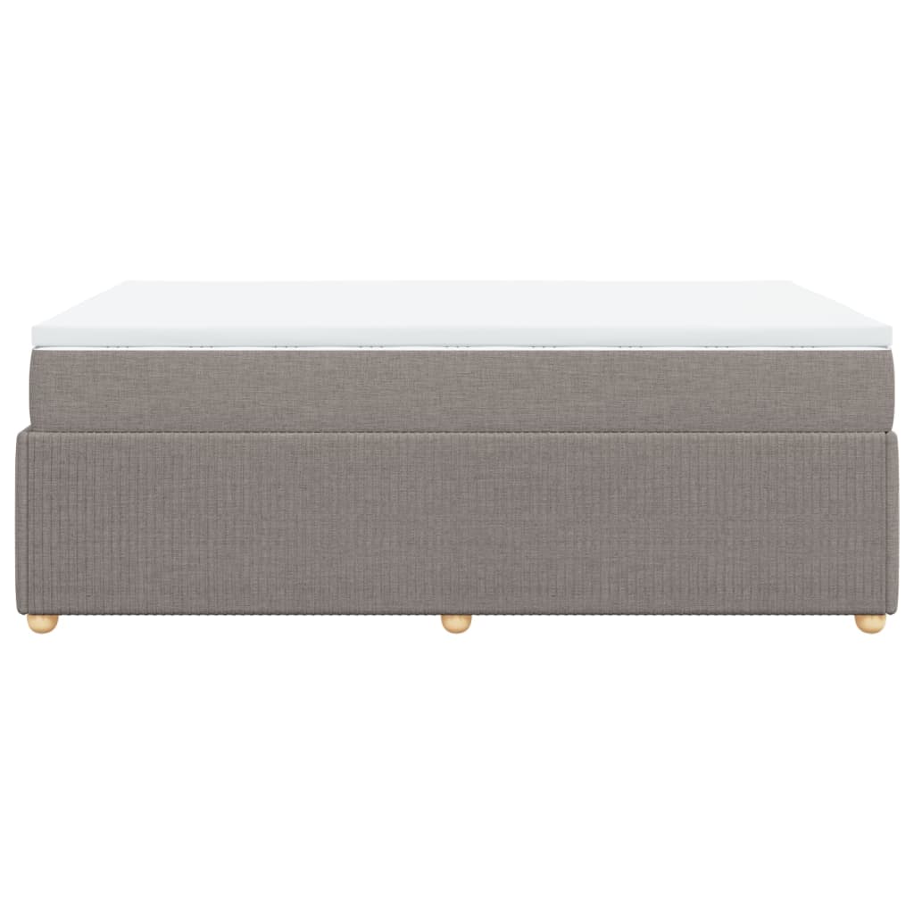 Boxspring met matras stof taupe 120x200 cm