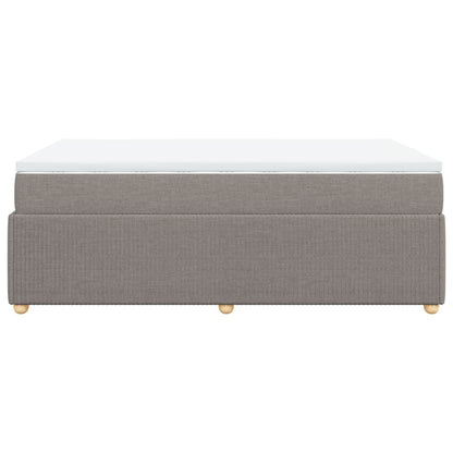 Boxspring met matras stof taupe 120x200 cm