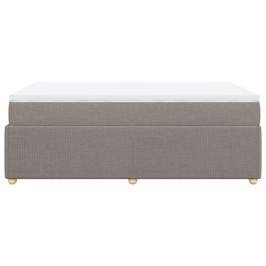 Boxspring met matras stof taupe 120x200 cm
