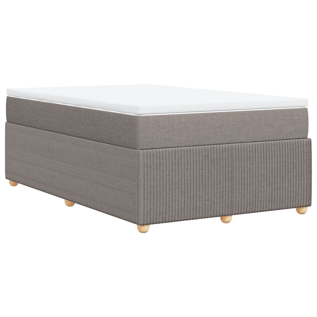 Boxspring met matras stof taupe 120x200 cm