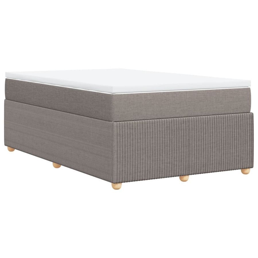 Boxspring met matras stof taupe 120x200 cm