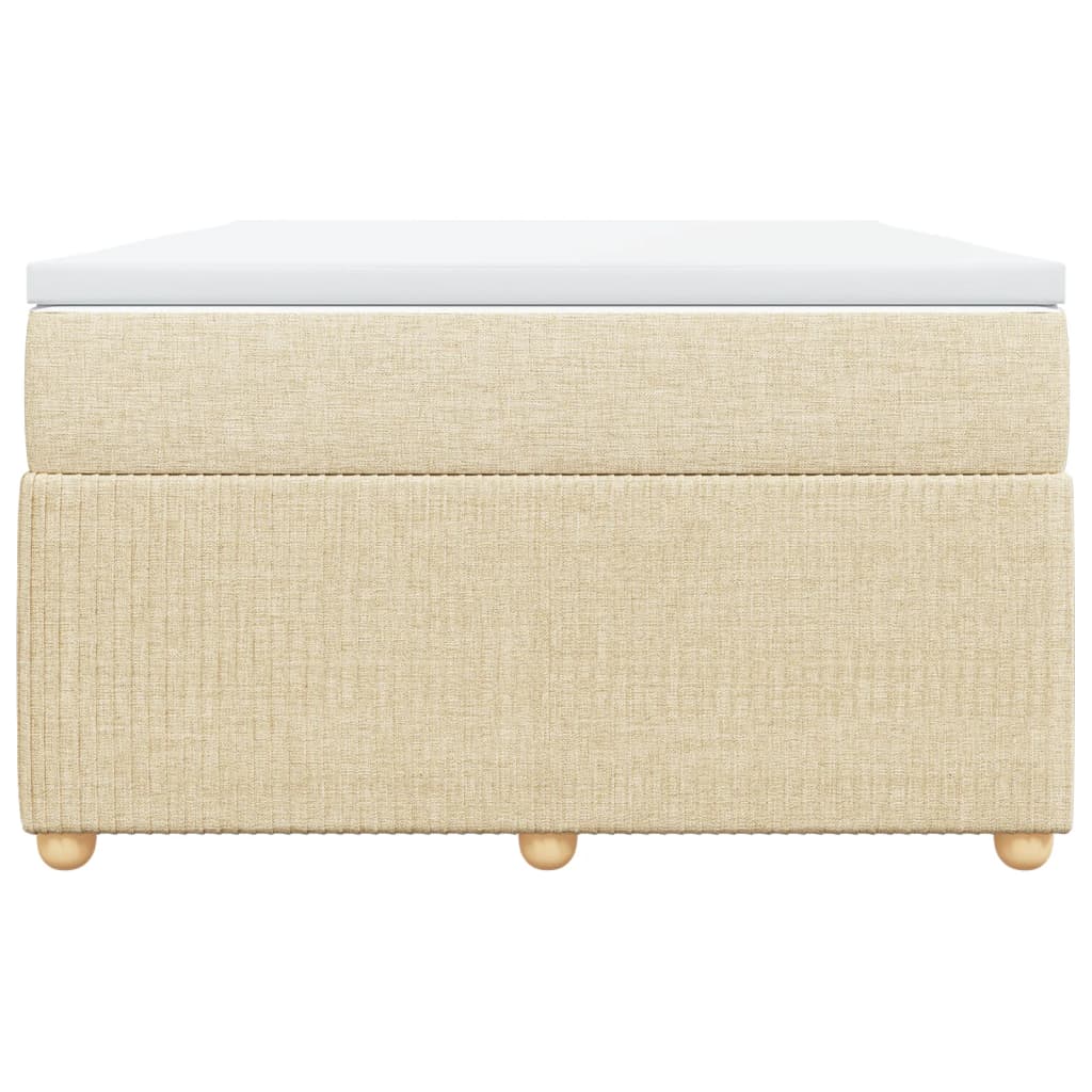 Boxspring met matras stof crèmekleurig 120x200 cm