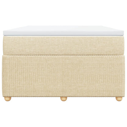 Boxspring met matras stof crèmekleurig 120x200 cm