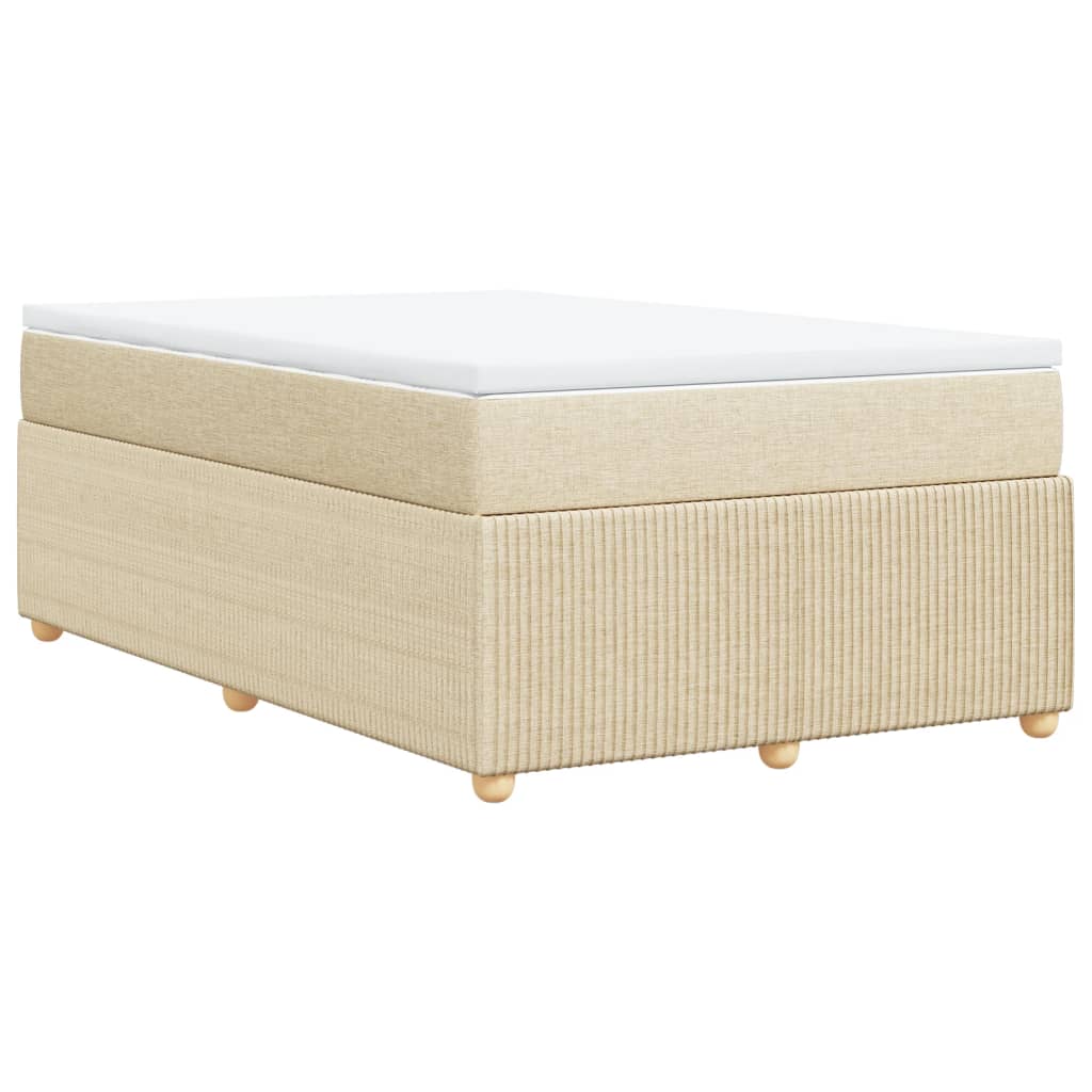 Boxspring met matras stof crèmekleurig 120x200 cm