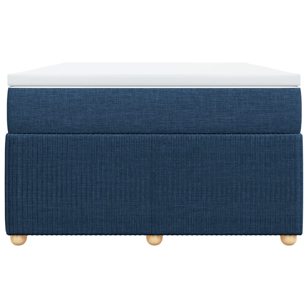 Boxspring met matras stof blauw 120x200 cm