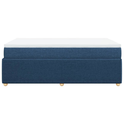 Boxspring met matras stof blauw 120x200 cm