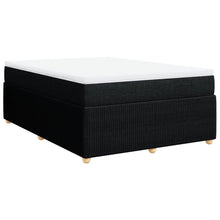 Boxspring met matras stof zwart 140x190 cm