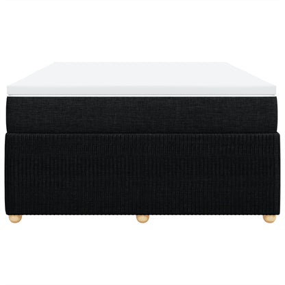 Boxspring met matras stof zwart 140x190 cm