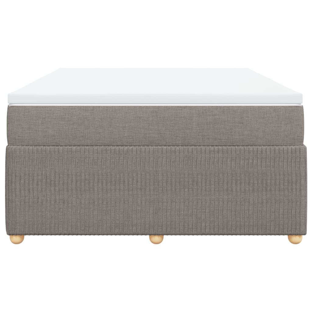 Boxspring met matras stof taupe 140x190 cm