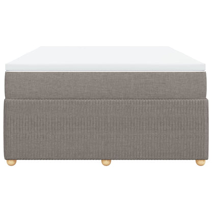Boxspring met matras stof taupe 140x190 cm