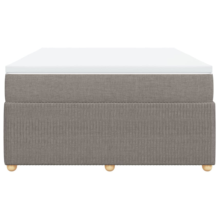 Boxspring met matras stof taupe 140x190 cm