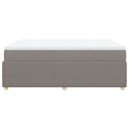 Boxspring met matras stof taupe 140x190 cm