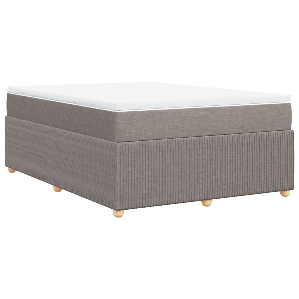Boxspring met matras stof taupe 140x190 cm