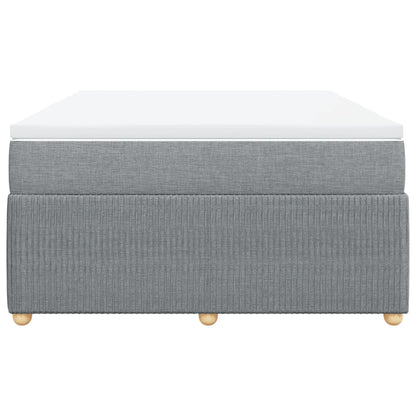 Boxspring met matras stof lichtgrijs 140x200 cm