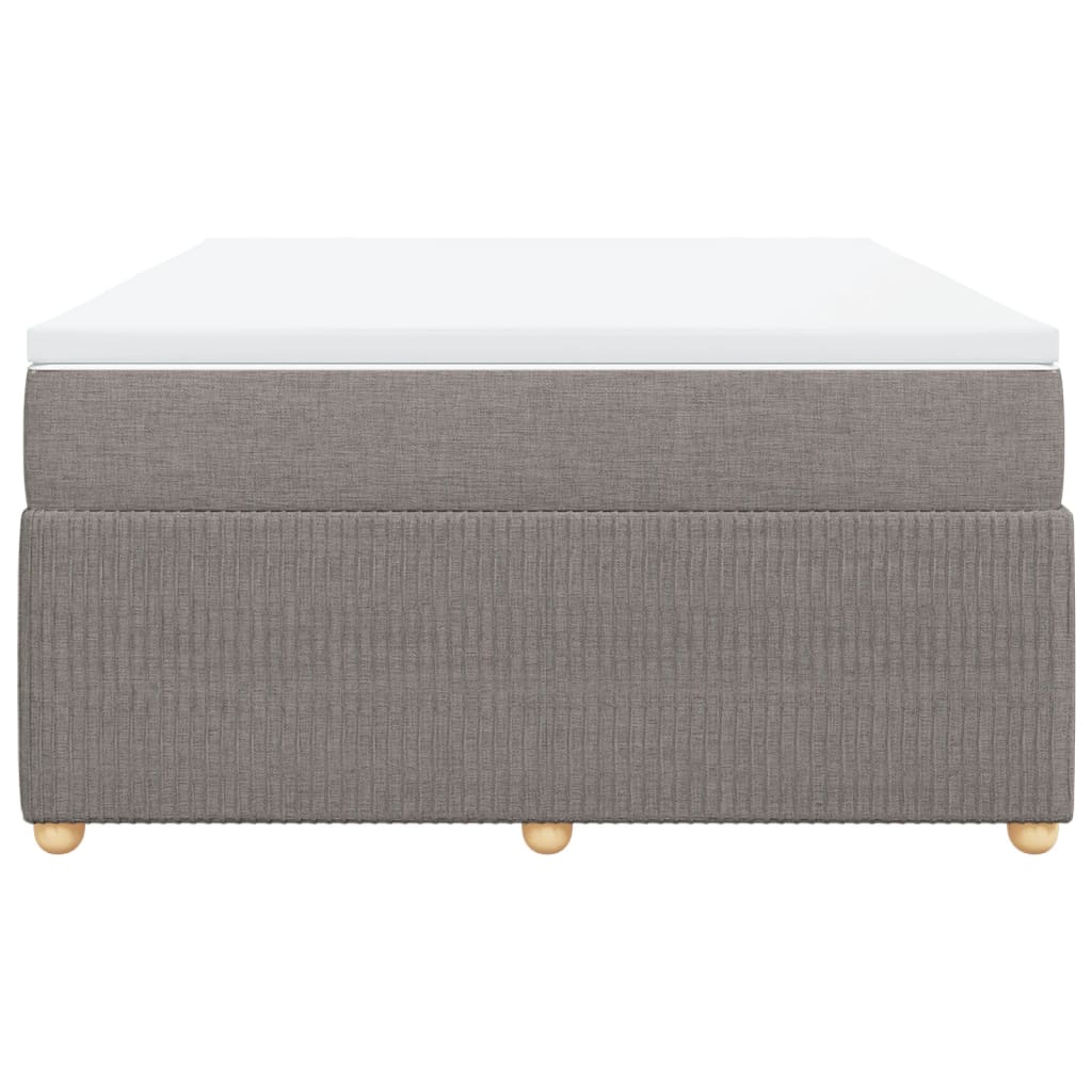 Boxspring met matras stof taupe 140x200 cm