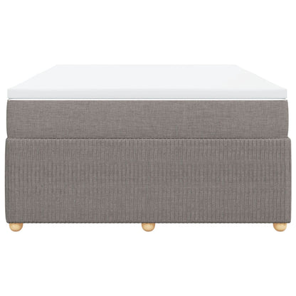 Boxspring met matras stof taupe 140x200 cm