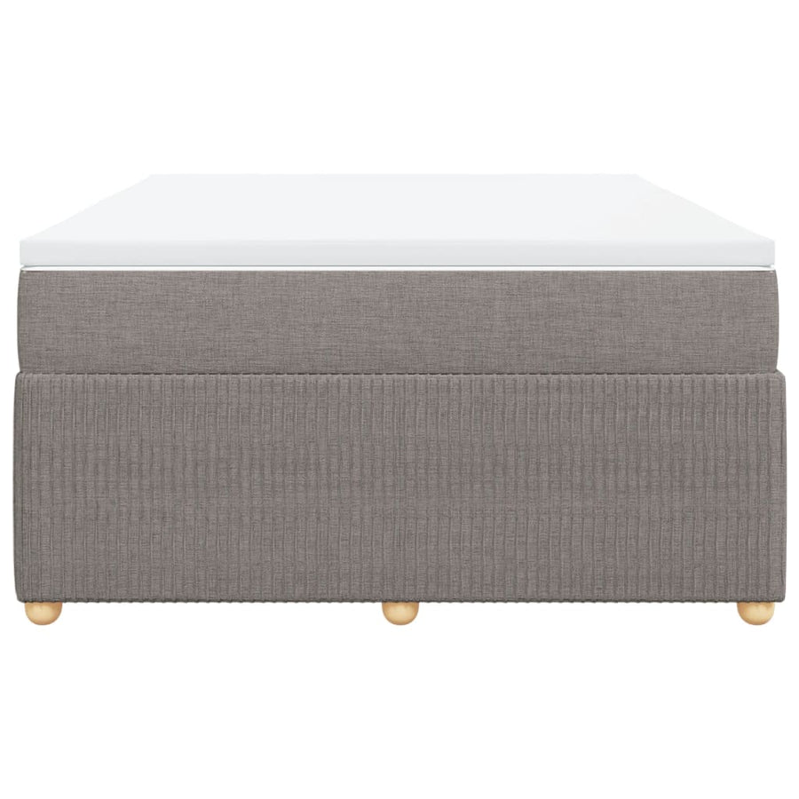 Boxspring met matras stof taupe 140x200 cm
