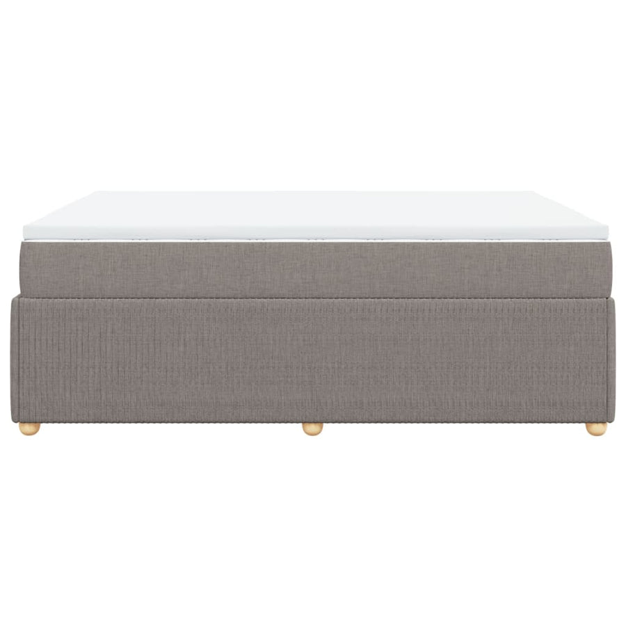 Boxspring met matras stof taupe 140x200 cm
