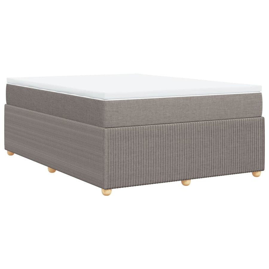 Boxspring met matras stof taupe 140x200 cm