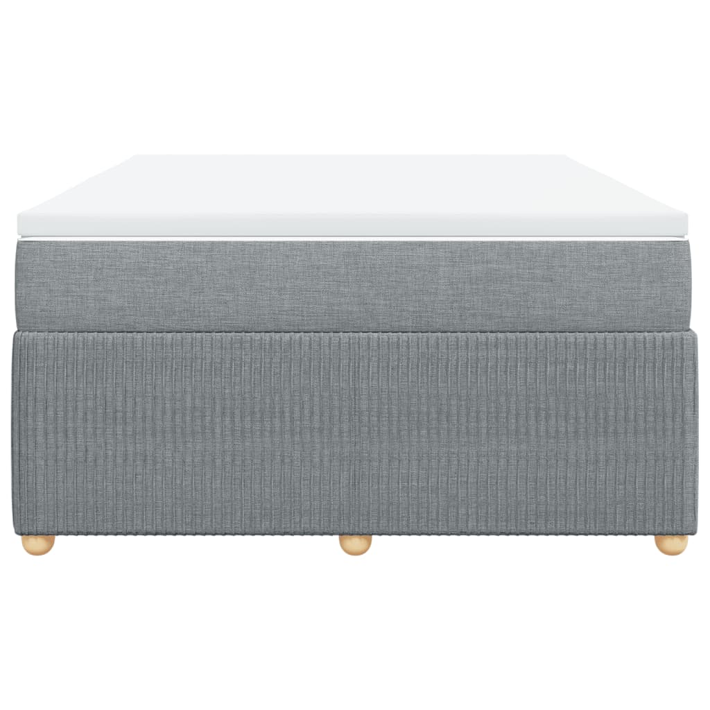 Boxspring met matras stof lichtgrijs 160x200 cm