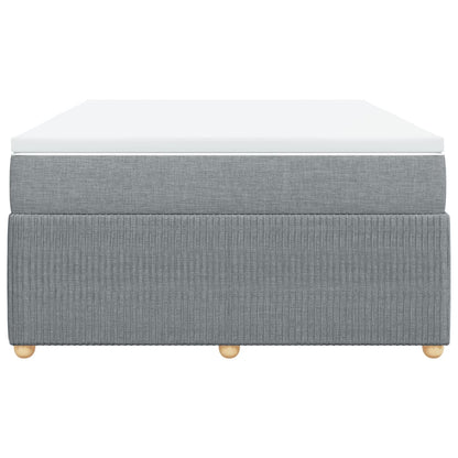 Boxspring met matras stof lichtgrijs 160x200 cm
