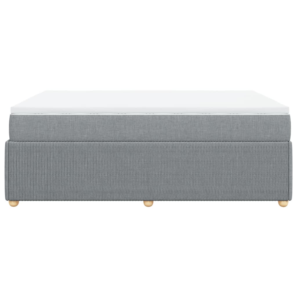 Boxspring met matras stof lichtgrijs 160x200 cm