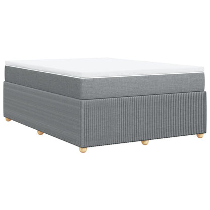 Boxspring met matras stof lichtgrijs 160x200 cm