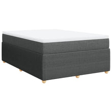 Boxspring met matras stof donkergrijs 160x200 cm