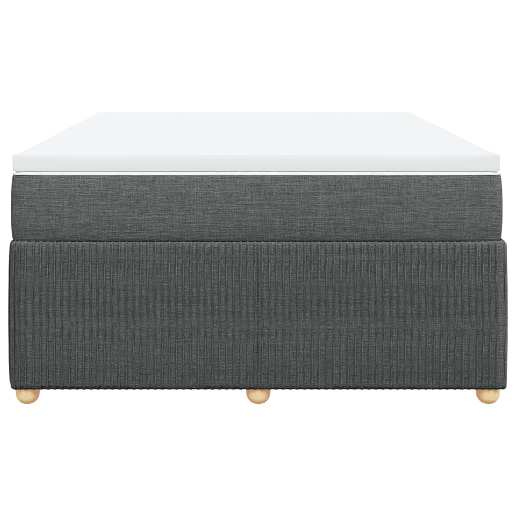 Boxspring met matras stof donkergrijs 160x200 cm