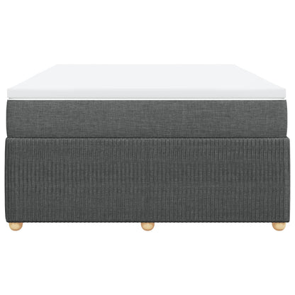 Boxspring met matras stof donkergrijs 160x200 cm