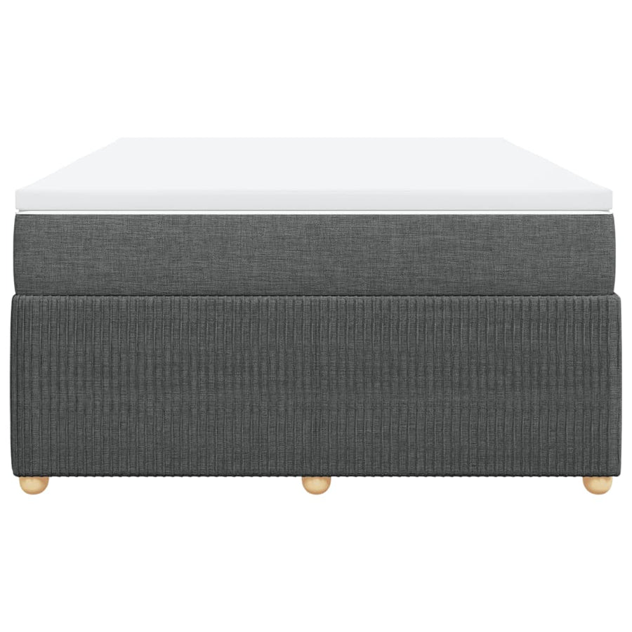 Boxspring met matras stof donkergrijs 160x200 cm