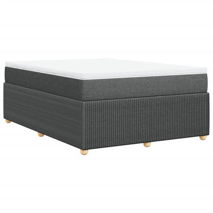 Boxspring met matras stof donkergrijs 160x200 cm