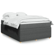 Boxspring 160x200 cm donkergrijs met matras