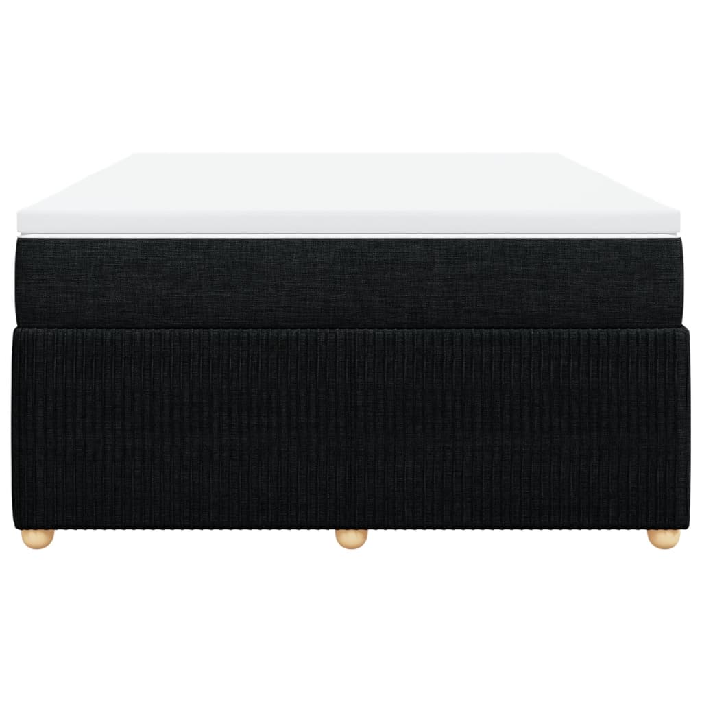 Boxspring met matras stof zwart 160x200 cm