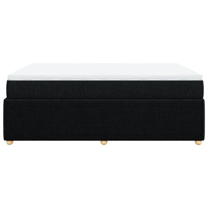 Boxspring met matras stof zwart 160x200 cm